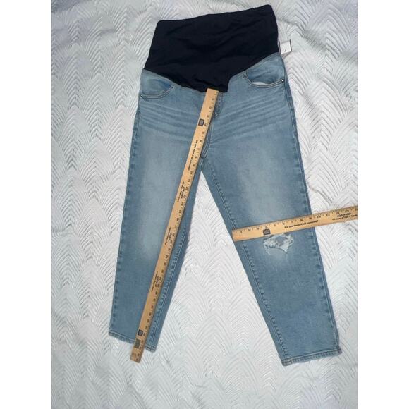 Isabel Maternity 80’s High-Rise Over Belly Denim Jeans Size 12 New - Picture 4 of 14